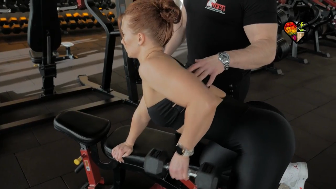 Load video: back exercises with dumbbells